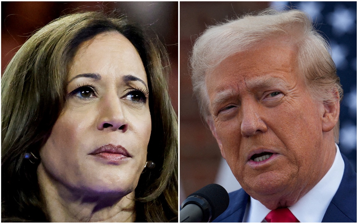 Vice President Kamala Harris and former president Donald Trump. Photo: Reuters 