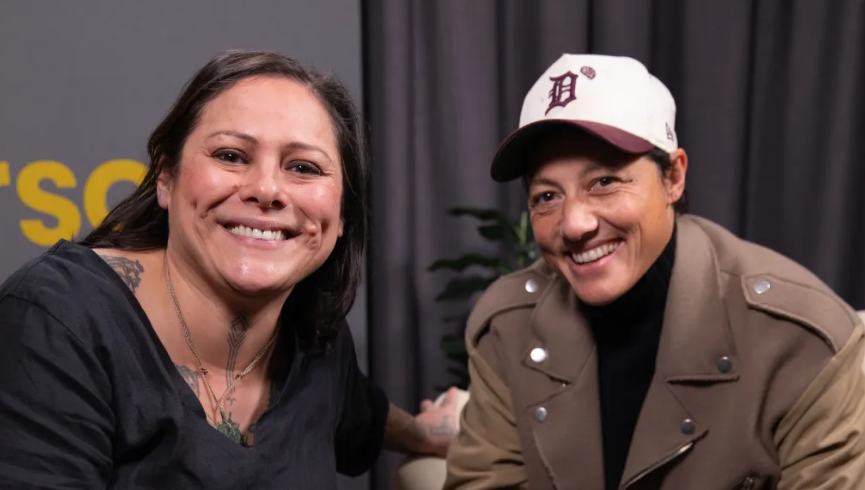 Anika Moa (left) and Kiritapu Allan. Photo: RNZ 