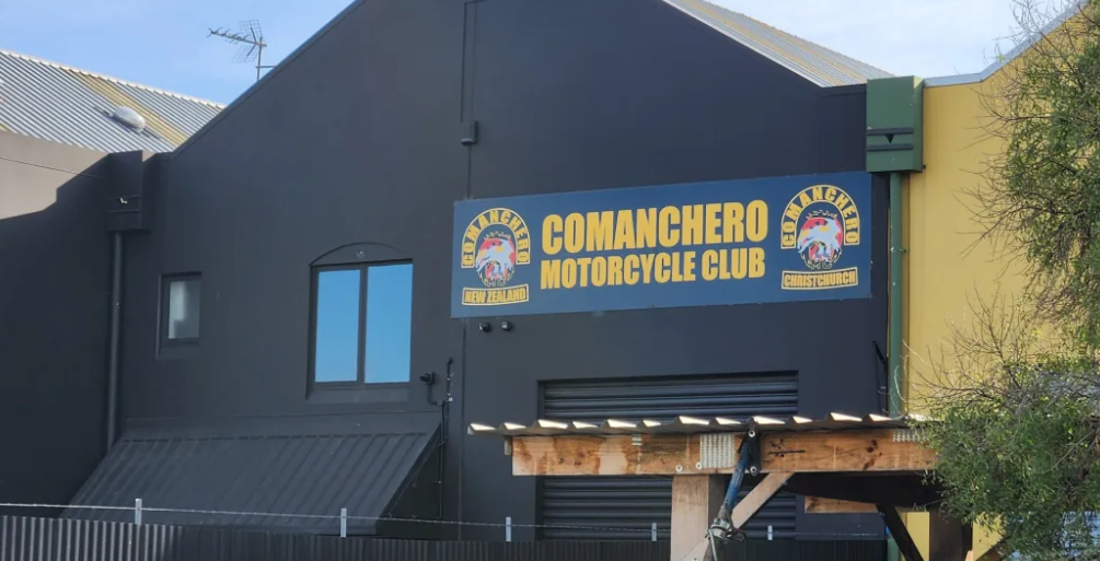 The Comancheros gang headquarters in Christchurch. Photo: Anna Sargent