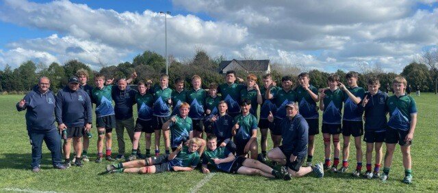 The Blue Mountain College/St Peter’s College under-15 rugby team after their victory at the SISS...