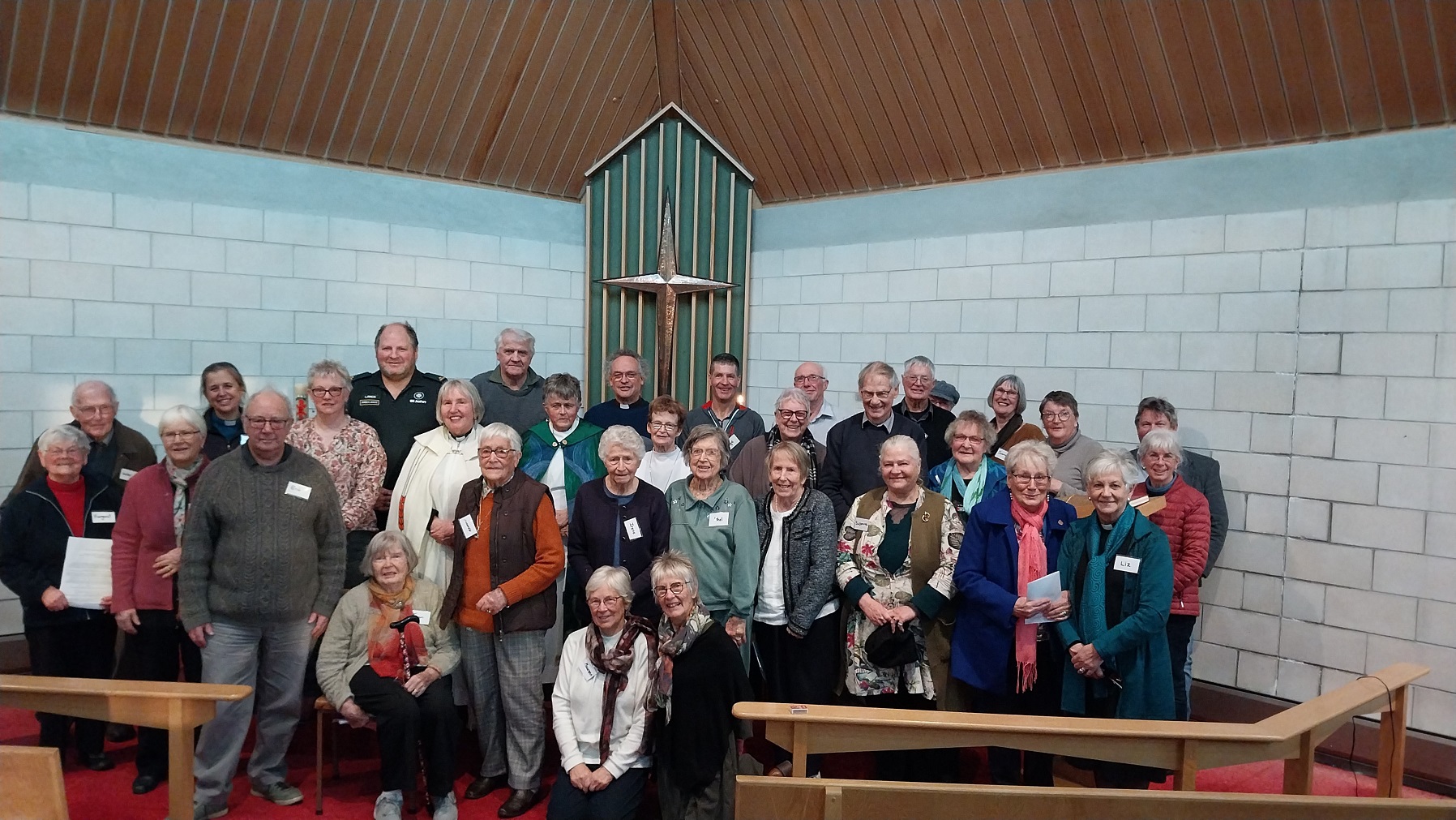 A crowd of about 30 people took part in the thanksgiving service to secularise the All Saints...