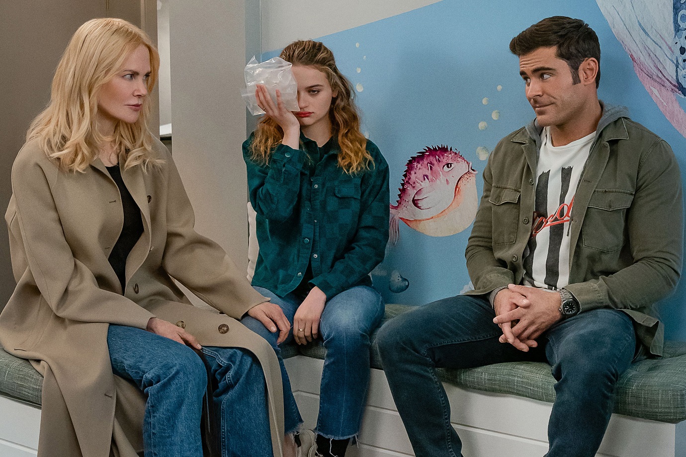 Nicole Kidman, Joey King and Zac Efron in Netflix’s A Family Affair. Image: supplied