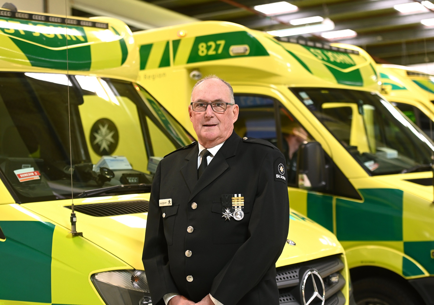 St John paramedic Gavin Weastell was awarded a 50-year service award last night, celebrating an...