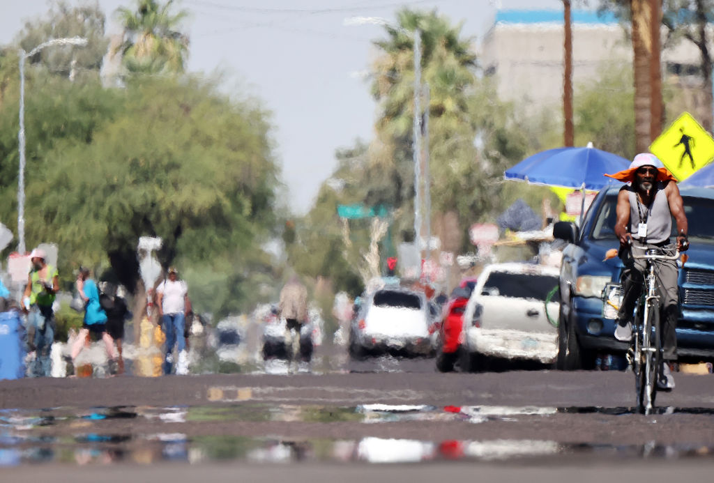 Visual distortion caused by an earlier heatwave is seen in Phoenix, Arizona. File photo: Getty