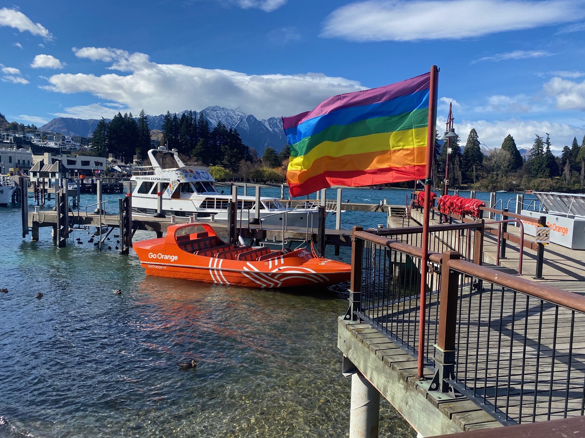 A rainbow flag flies in Queenstown. File photo 