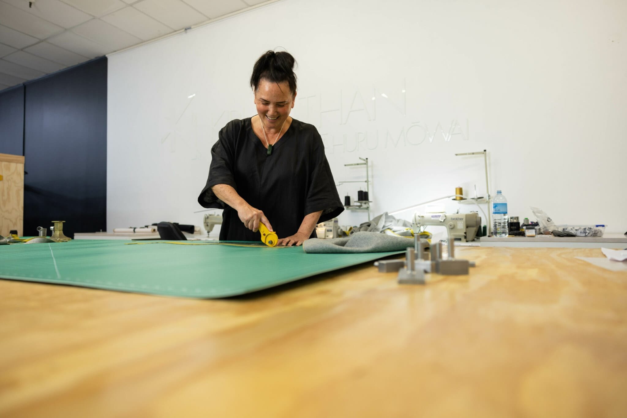 Nathan at work in her Auckland studio.