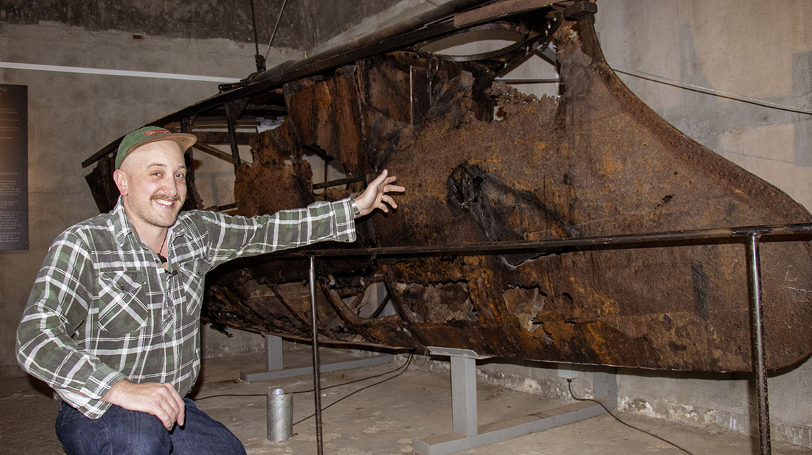 Museum volunteer and trustee Reuben Marsden is leading the younger brigade preserving an...