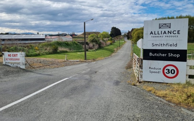 Alliance Group's Smithfield meat processing plant in Timaru. Photo: RNZ 