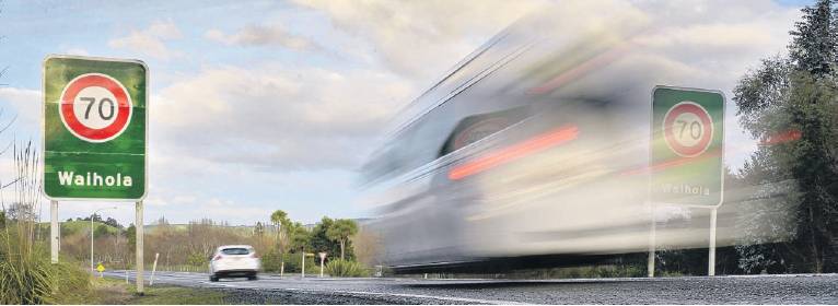 The State Highway 1 speed limit at Waihola was reduced from 70kmh to 50kmh last year. PHOTO: ODT...