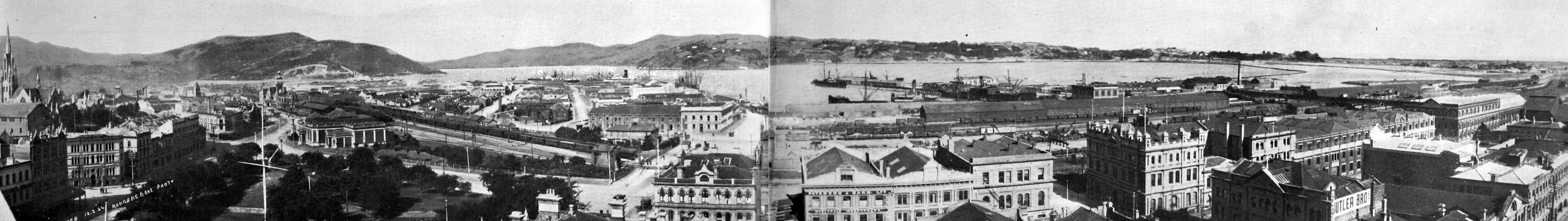 A panoramic view over the city of Dunedin. — Otago Witness, 29.4.1924