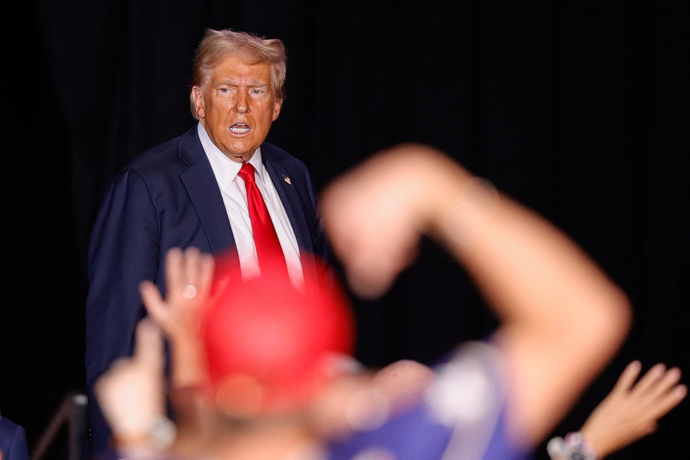 Donald Trump at the rally in Aurora, Colorado. Photo: Reuters

