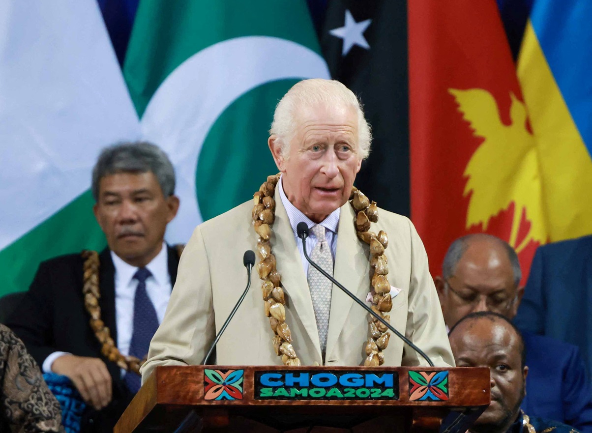 King Charles speaks at the CHOGM summit in Apia, Samoa. Photo: Reuters