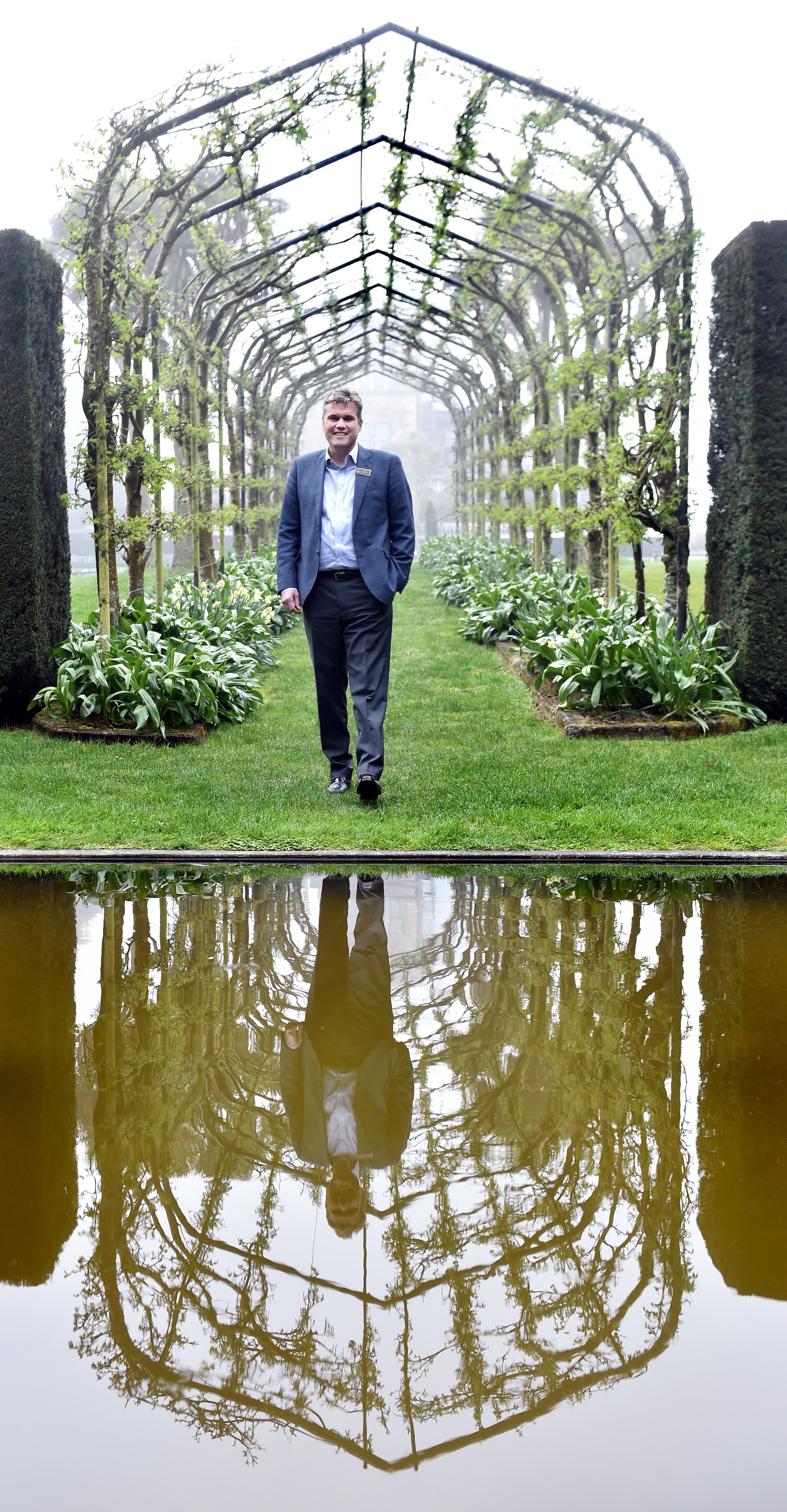 Adrian Clifton walks in the grounds of Larnach Castle, where he is now the general manager. PHOTO...