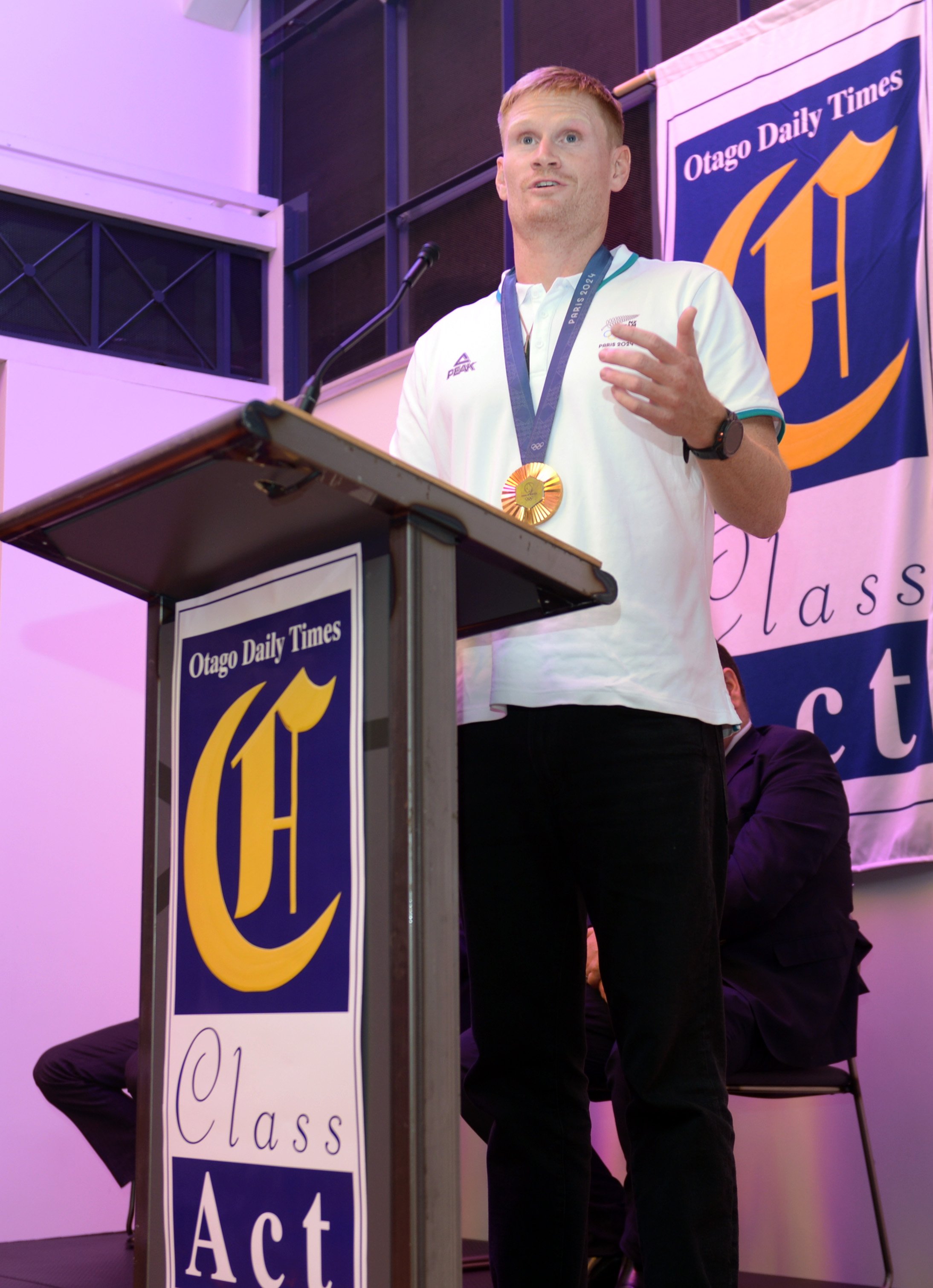 Olympic gold medallist Finn Butcher was the special guest speaker at the 2024 Otago Daily Times...