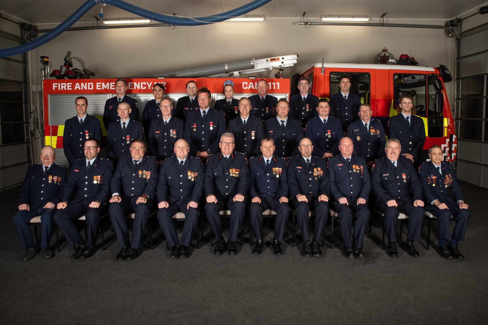 The Cromwell Fire Brigade captured at their smartest for the 150th anniversary of the brigade....