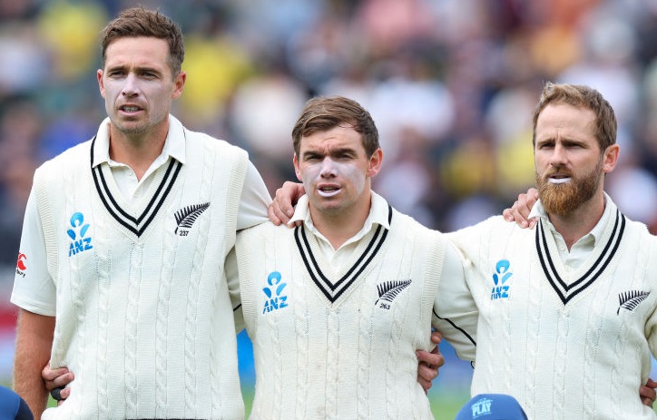 Tom Latham (centre) will take over from Tim Southee, (left). With them is another former captain,...