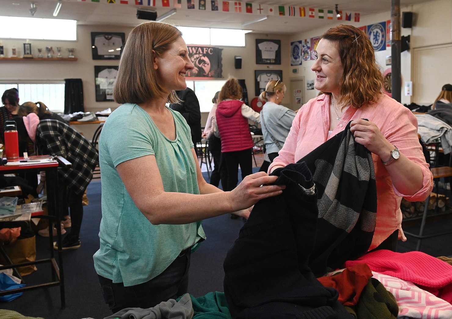 Dunedin resident Kerryn Sheen (right) organised a second-hand clothing drive to help her sister...