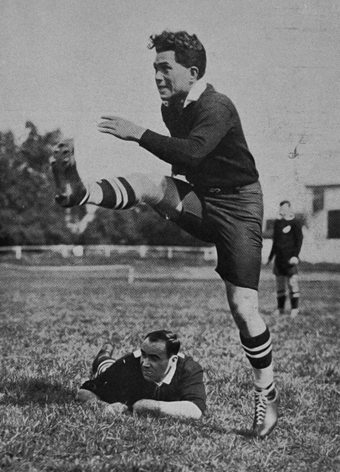 George Nepia, the champion All Black goal kicker. In the match against Yorkshire at Bradford,...