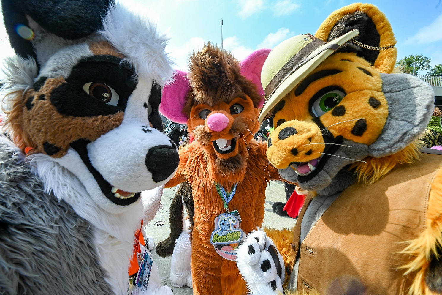 Participants dressed in animal costumes at the Eurofurence furry conference in Berlin. Photos:...