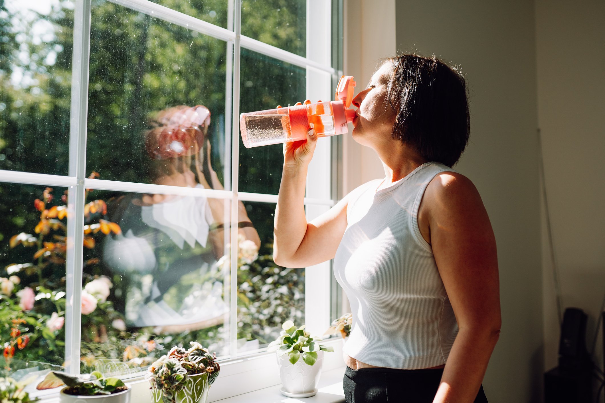 Women are encouraged to drink 1.5 to 2 litres of water a day as dehydration can exacerbate...