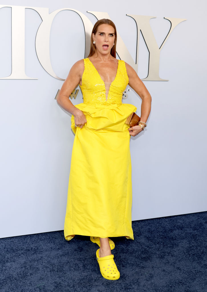 Actress Brooke Shields wore Crocs to this year's Tony Awards in New York. Photo: Getty Images 
