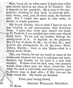 This 1852 'letter to the editor' highlights the agency held by Ngāi Tahu in communicating their...