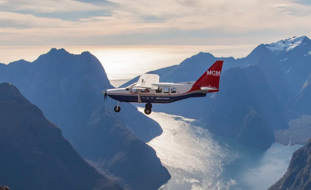 Milford Sound - a small airport surrounded by jagged mountains - is a big challenge for Kiwi...