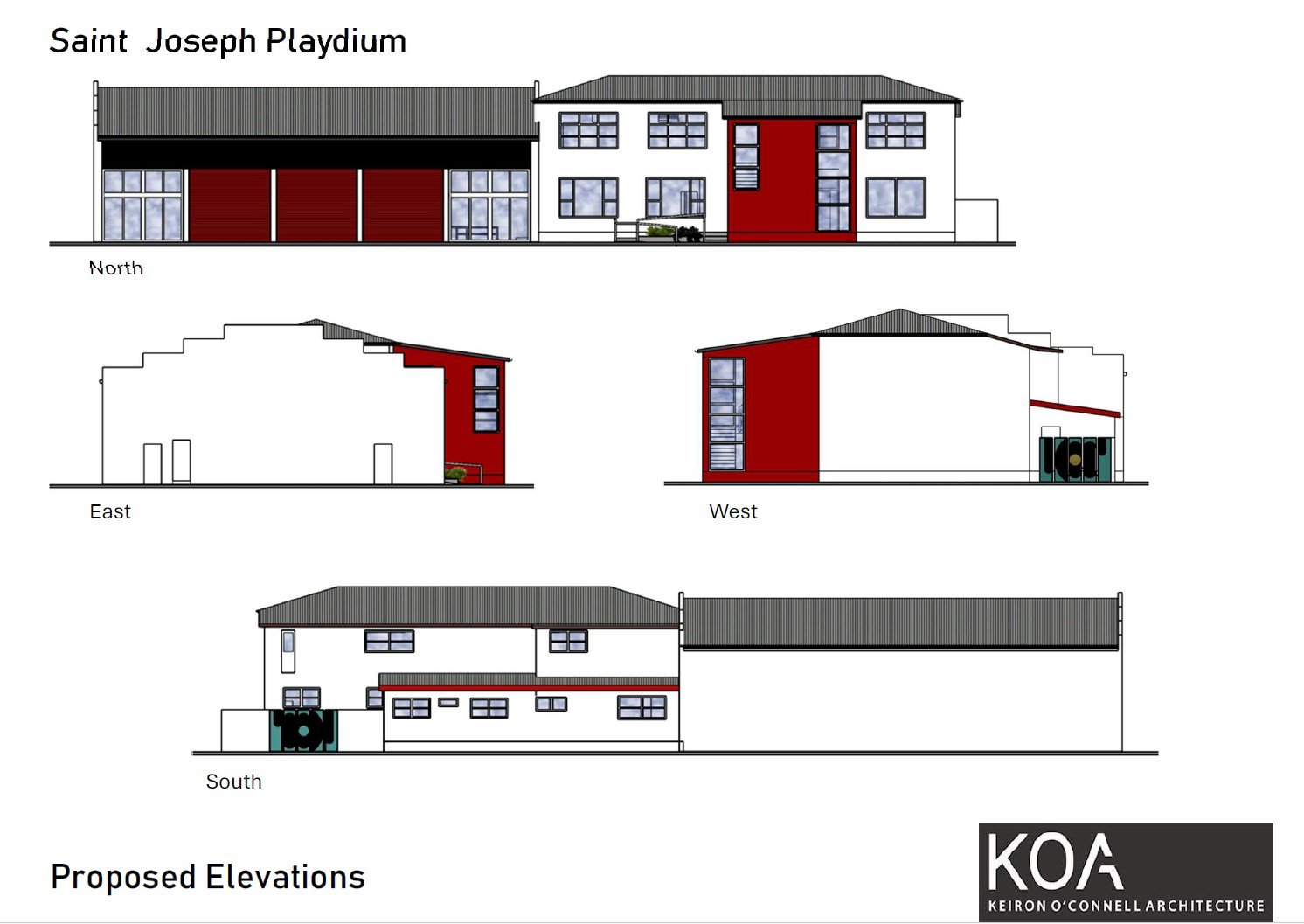 The concept plan for the playdium at St Mary’s Basilica. Photo: supplied