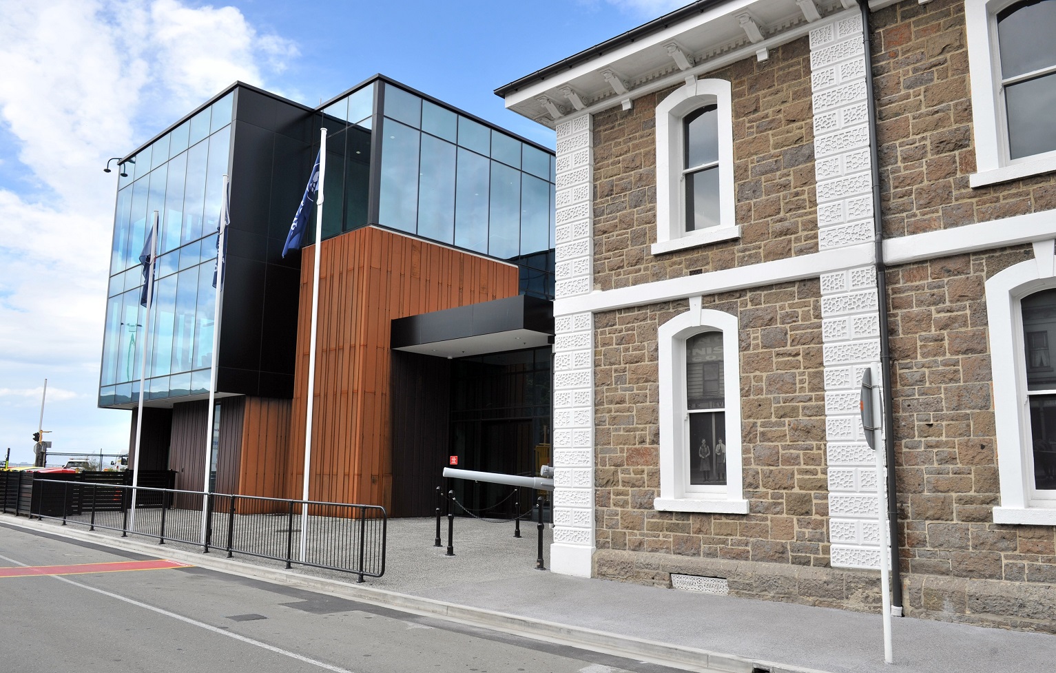 The Port Otago Annexe meets the Port Chalmers Maritime Museum. Photo: Linda Robertson