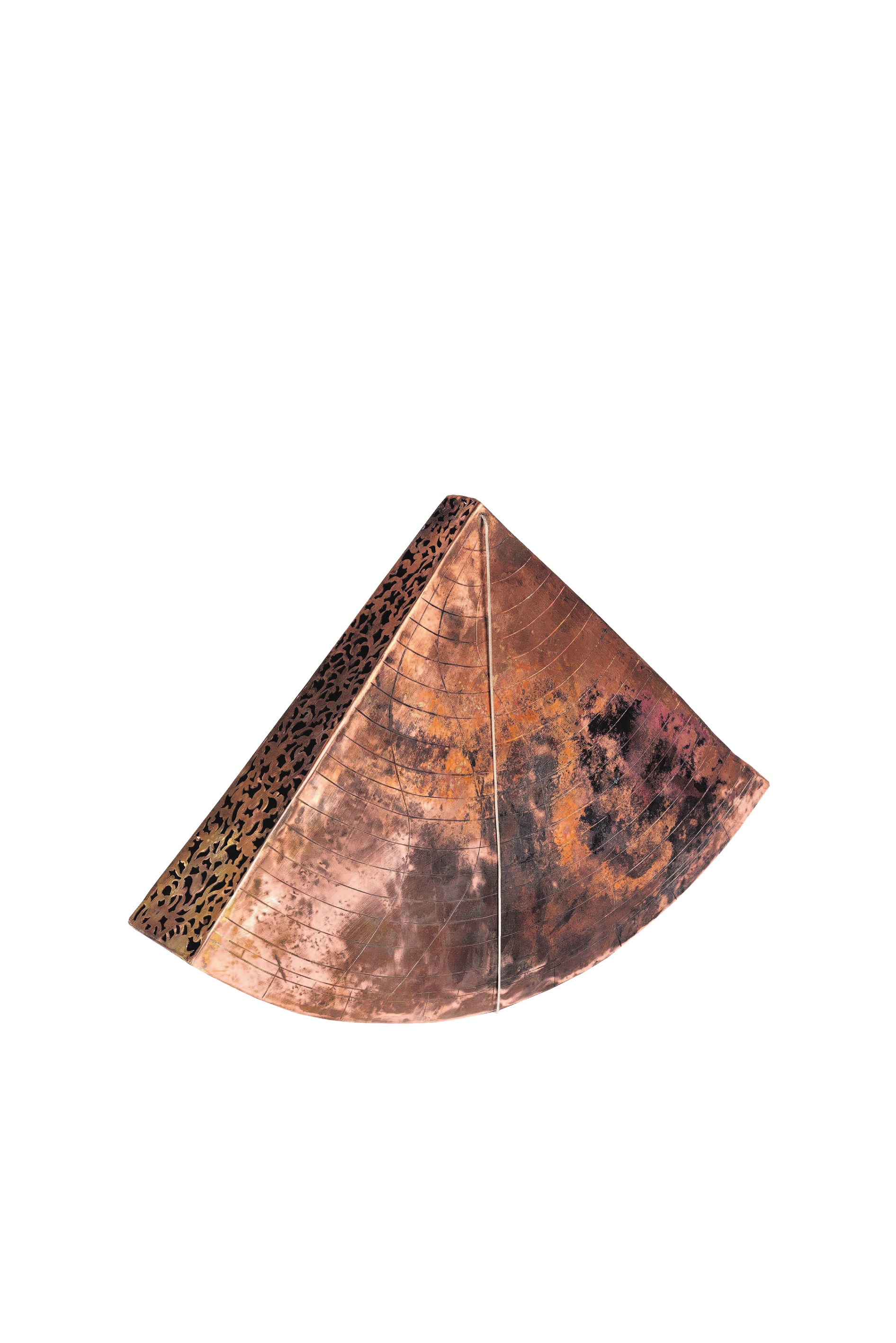 Shireen Taweel, Southern Celestial Quadrant (2024), hand pierced, engraved copper, silver solder....