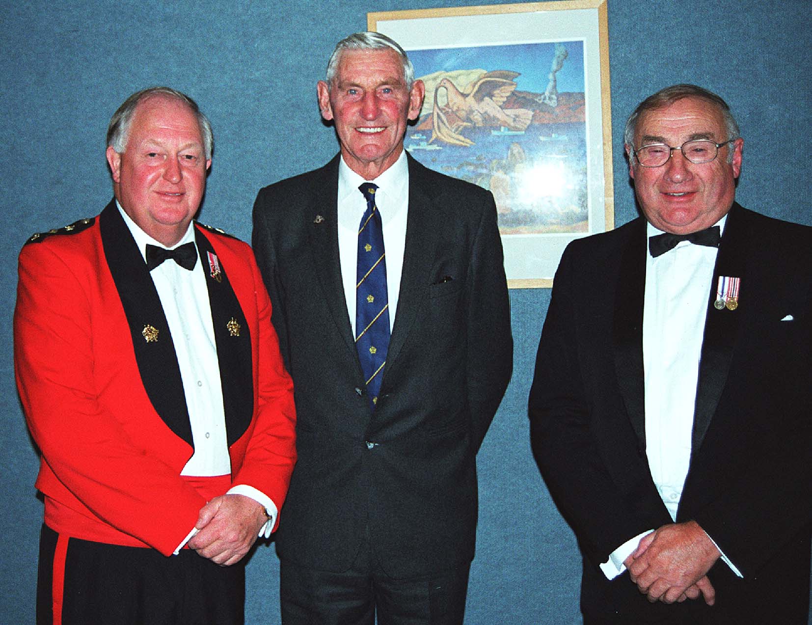 Mr Anderson (right) with fellow honorary colonels of the Otago-Southland Regiment Sir Julian...