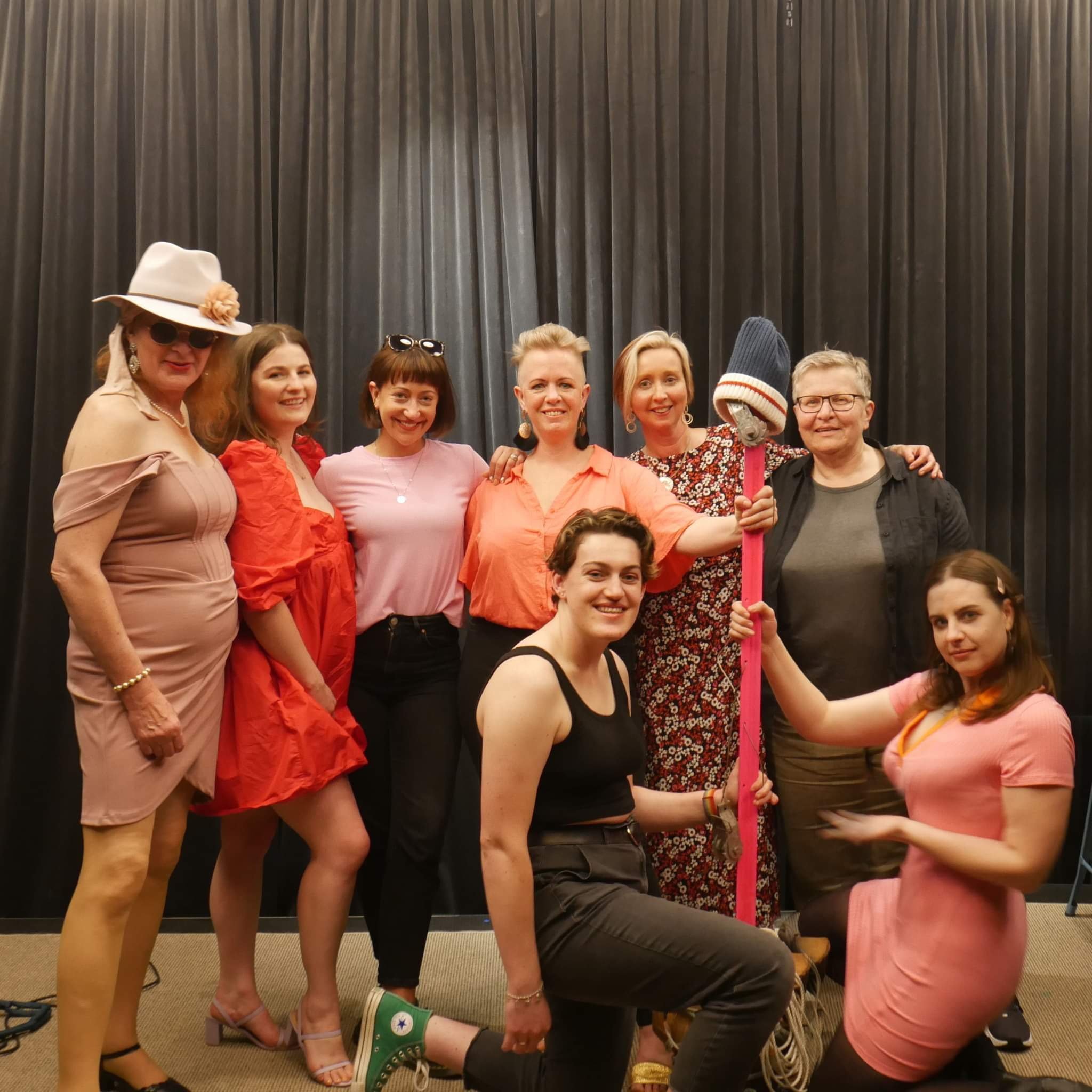 Comedians gather after last year’s "Laughter is the Breast Medicine" show, which raised $1000 for...