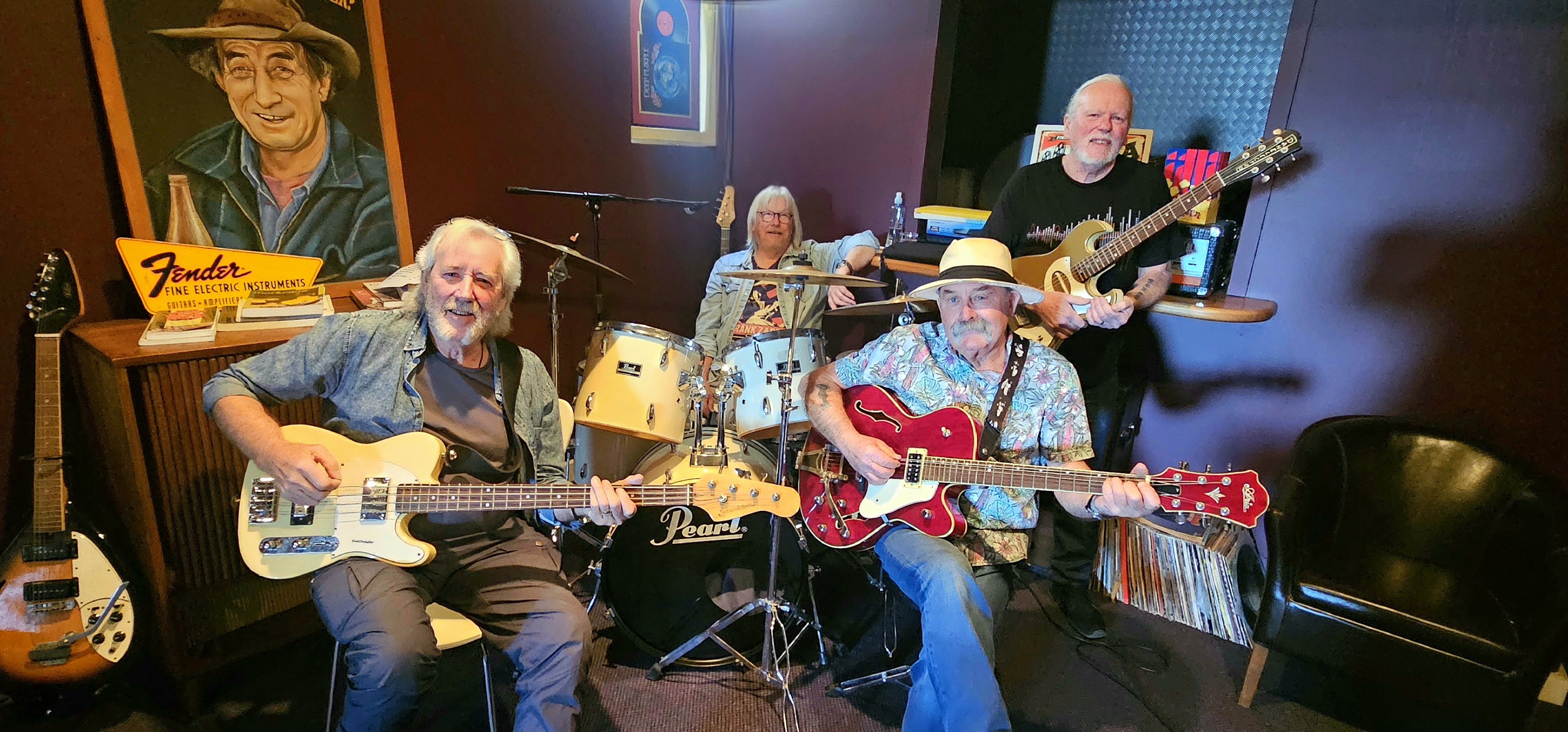 Rehearsing for the Blues in the Park concert are (from left) Lindsay Smith, Bill Blakey, Brent...