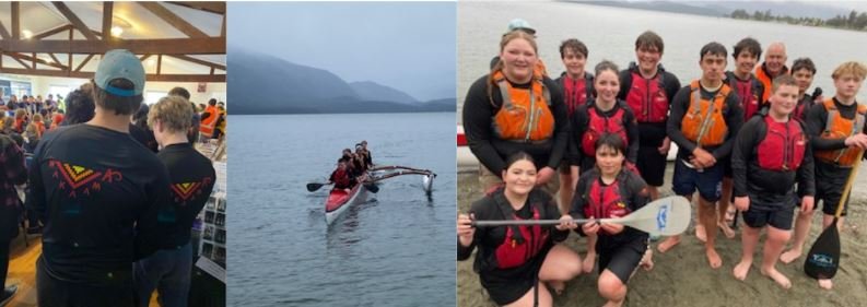 The new waka ama crews of secondary school students from around Gore, who made a good debut in...