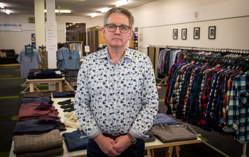 Menswear store manager Warren Park is nervously waiting for the true impact of the Smithfield...