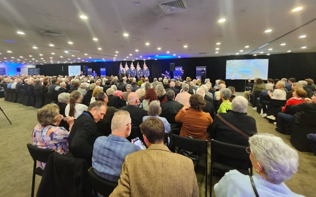 The New Zealand First conference in Hamilton, October 13. Photo: RNZ/Russell Palmer