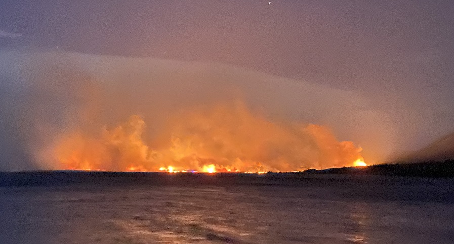 Andy Winneke caught sight of the blaze from where he was camping with his family. Photo: Andy...