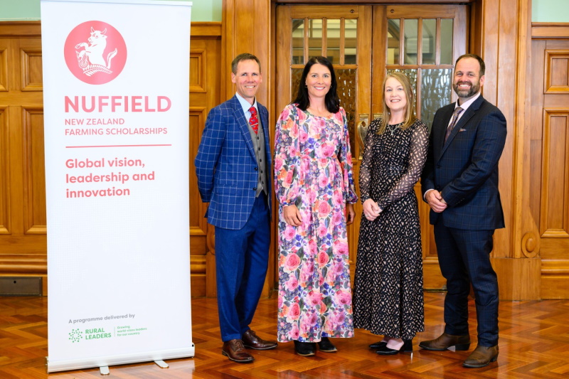 Next year’s intake of Nuffield New Zealand Farming Scholarship holders are (from left) Golden Bay...