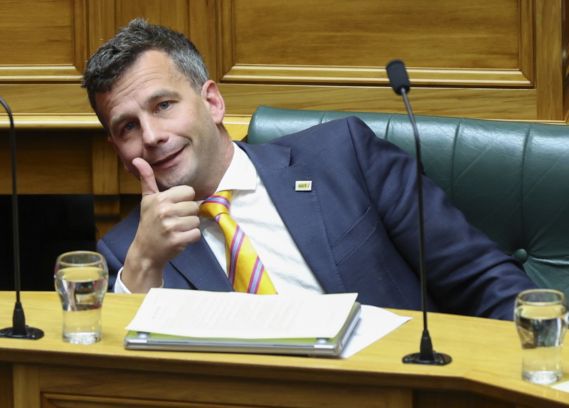 David Seymour gives a thumbs up during Question Time at Parliament earlier this year. PHOTO:...