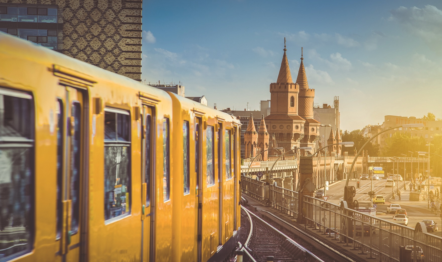 A panoramic view of Berliner U-Bahn with Oberbaum Bridge in the background. Photos: Getty Images