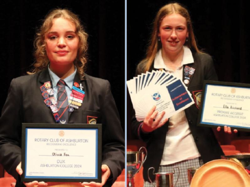 Olivia Fox and Ella Rickard. PHOTOS: ASHBURTON COLLEGE