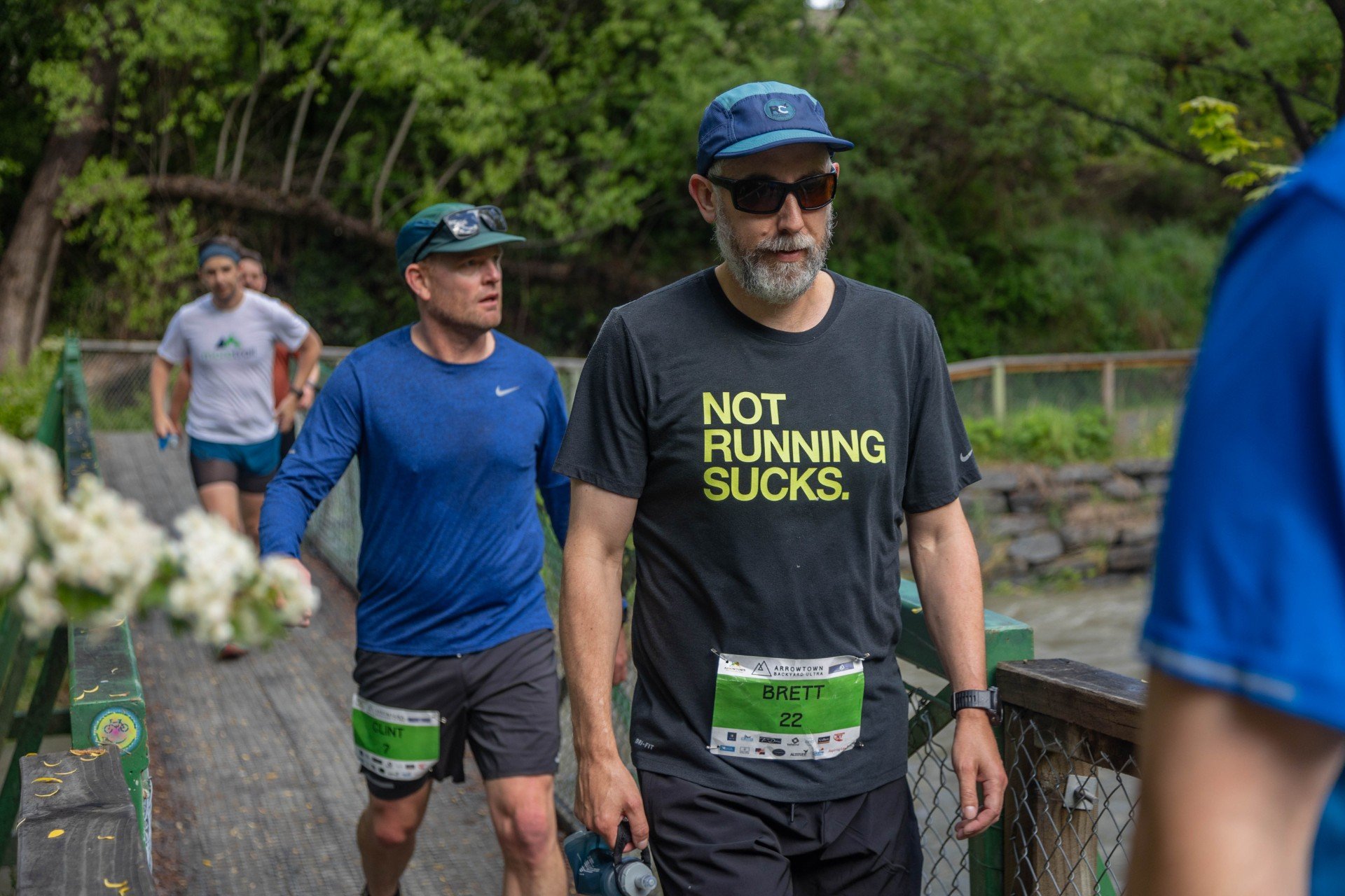 Ultramarathon athlete Brett McGowan (front) in the middle of the Arrowtown Backyard Ultra on...