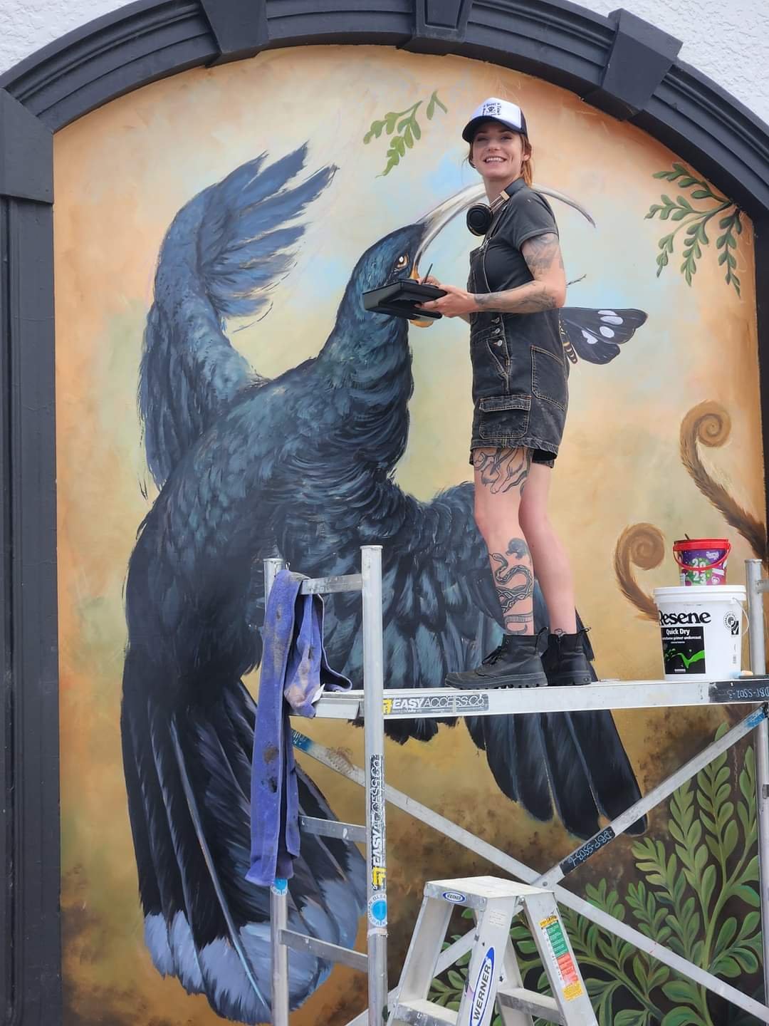 Southland artist Nicola Oldenhof paints her first mural at ‘‘South Sea Spray’’, in Winton, which...