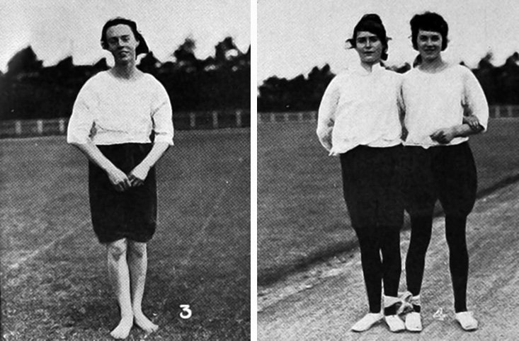 Otago Girls' High School sports day: I. Riddell, winner of the senior cup, and D. Cowie and F....