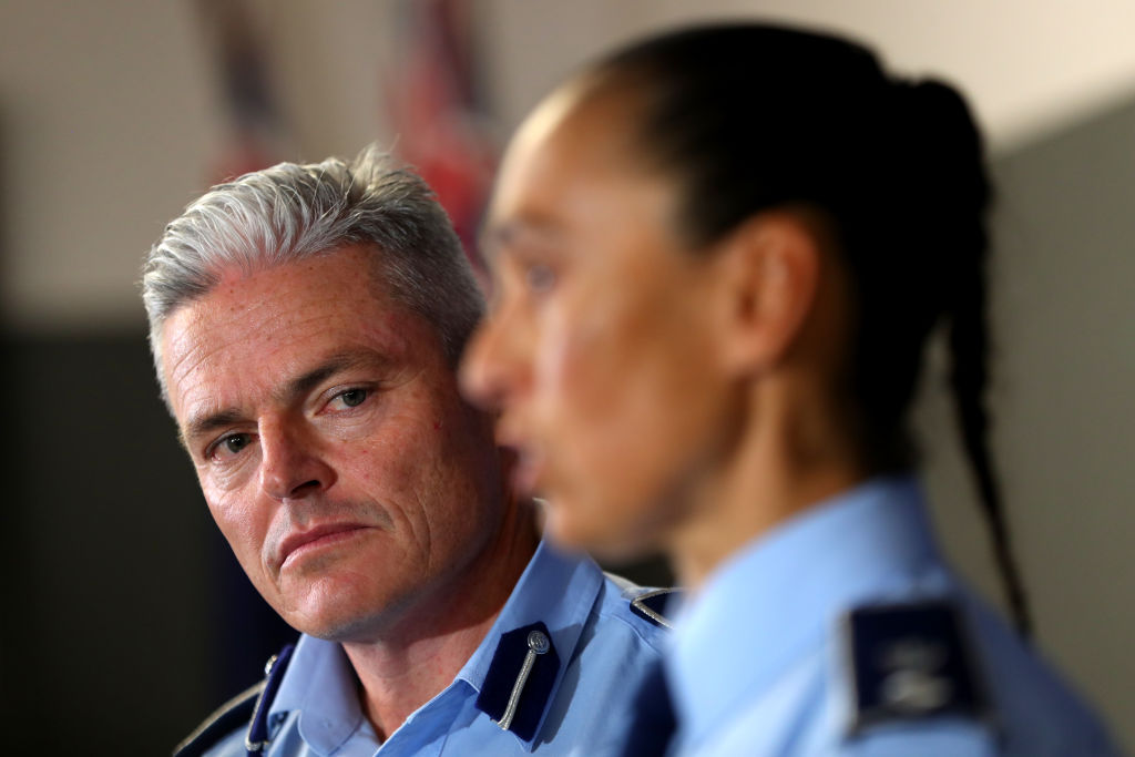 New police commissioner Richard Chambers in 2020, alongside Naila Hassan. Photo: Getty Images