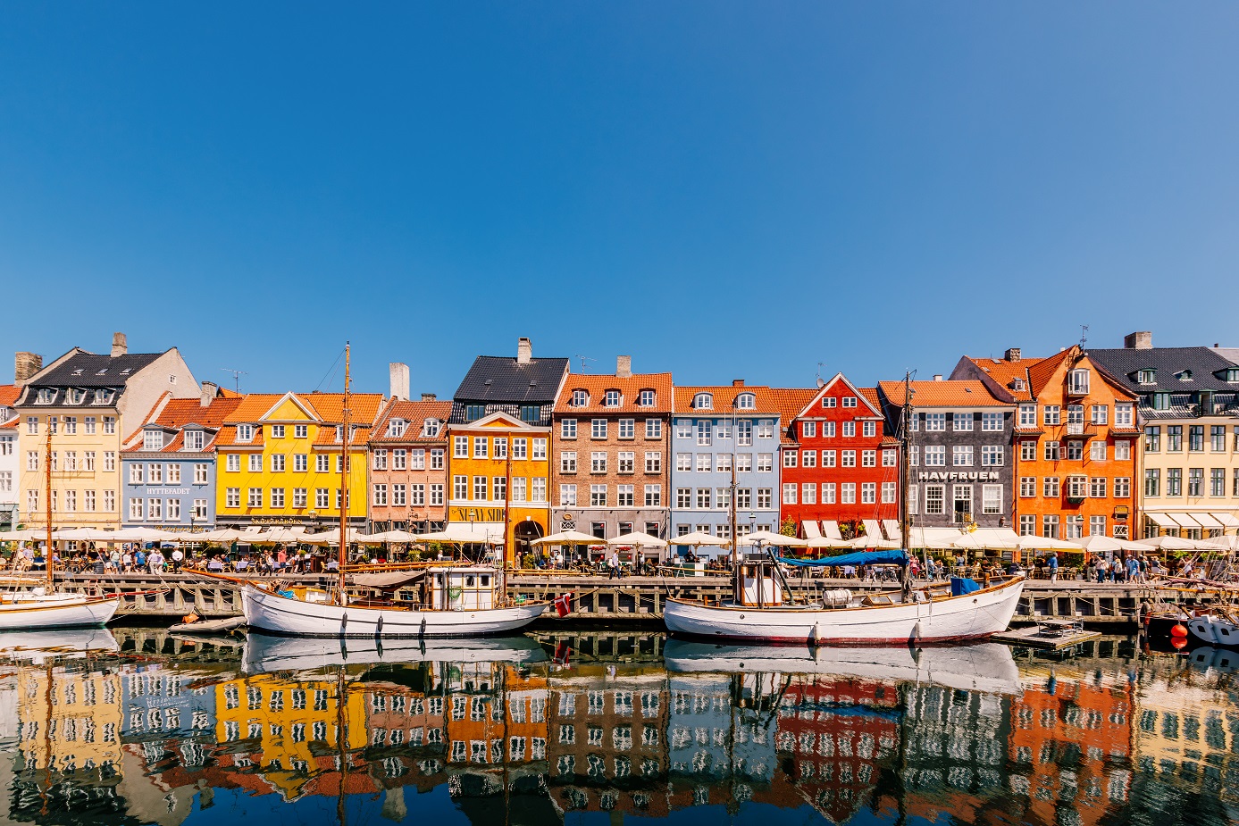 Multi-coloured vibrant houses line Nyhavn harbour in Copenhagen. Photos: Getty Images