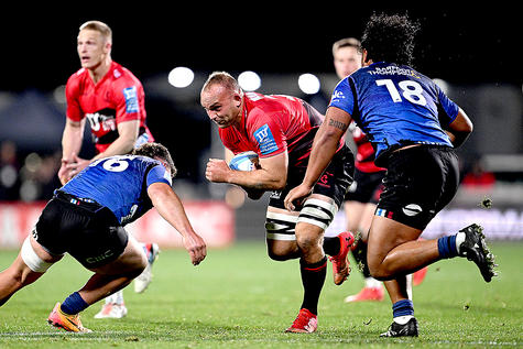 The Crusaders and the Blues will do battle at Kirwee Domain during the Super Rugby Pacific pre...