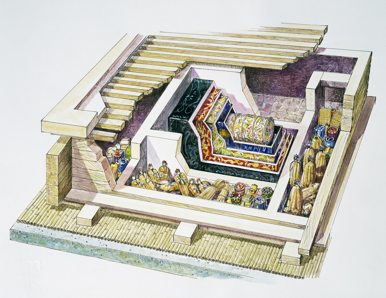 Burial chamber of Xin Shui in the Han Dynasty, 2nd century BC. Photo: Getty Images