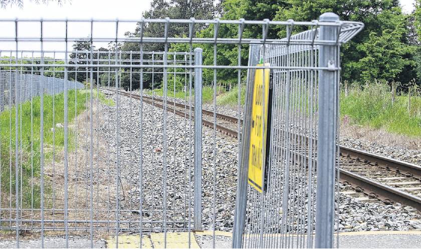 Children have been playing on the train tracks near the Rakaia dog park. Photo: Supplied