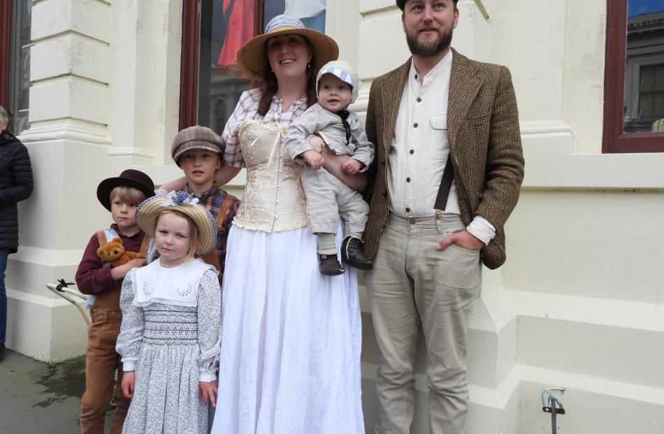 The Krook family from Mahinerangi (from left) Ivar, Elizabeth, Ronan, Micheala, William and Liam....